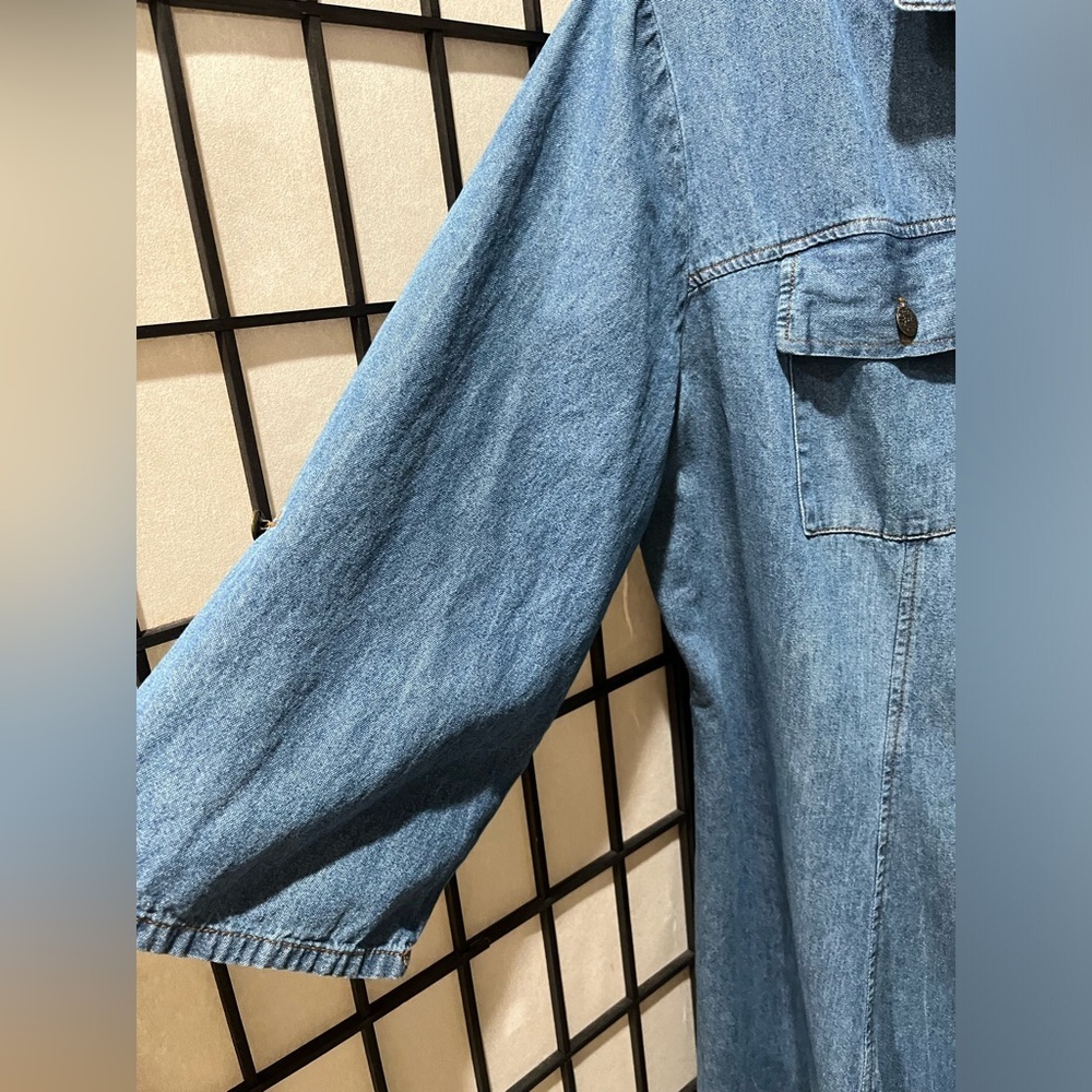 Silhouettes VINTAGE Denim UTILITY STYLE DRESS MADE IN THE USA, WOMEN SIZE 20W - Picture 10 of 11